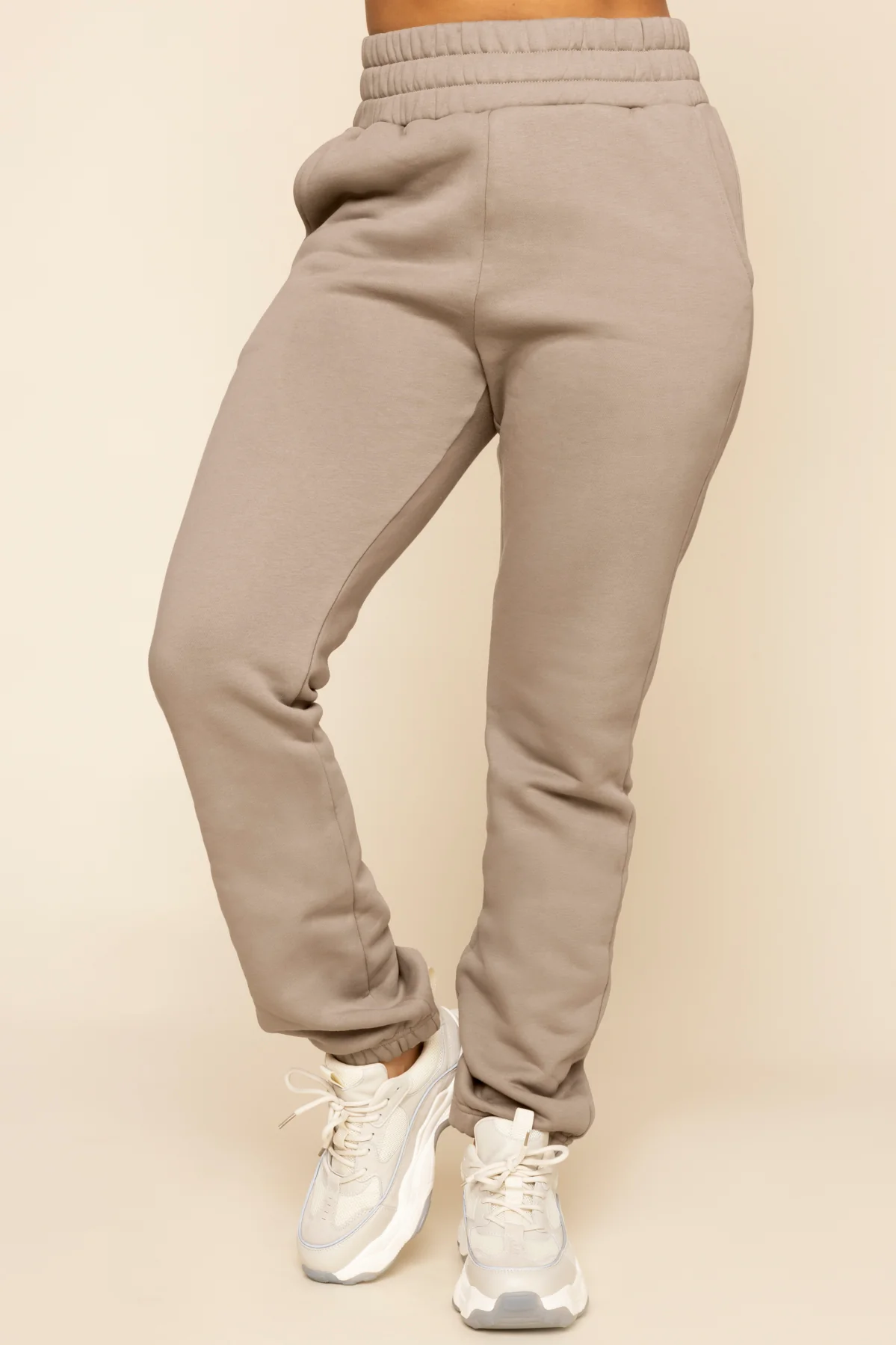 Cloud Rollover Sweatpant - Taupe - Image 5