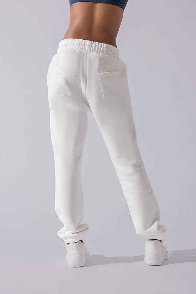 Cloud Rollover Sweatpant - White - Image 6