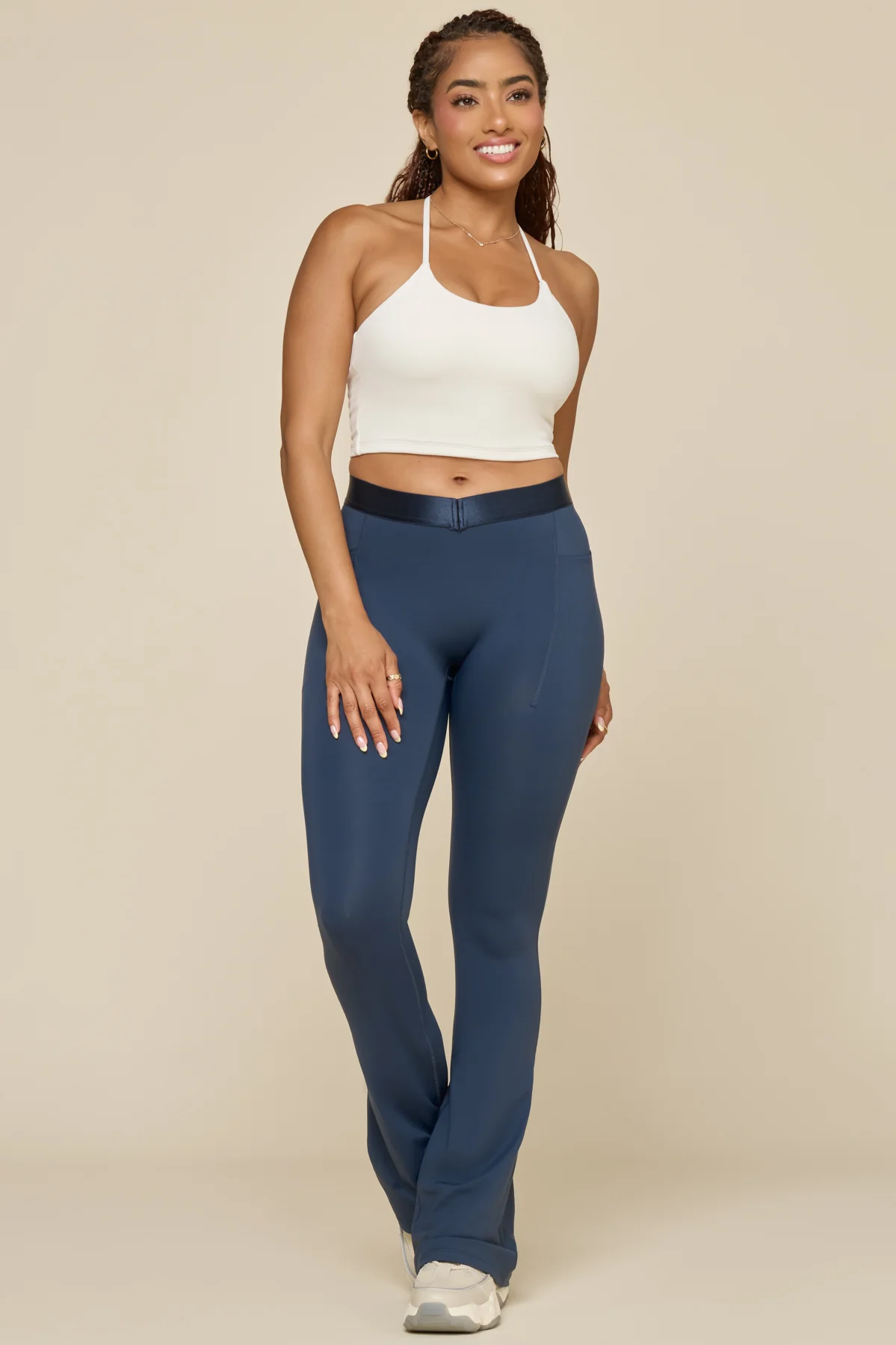 Contour Flared Legging - Navy - Image 4