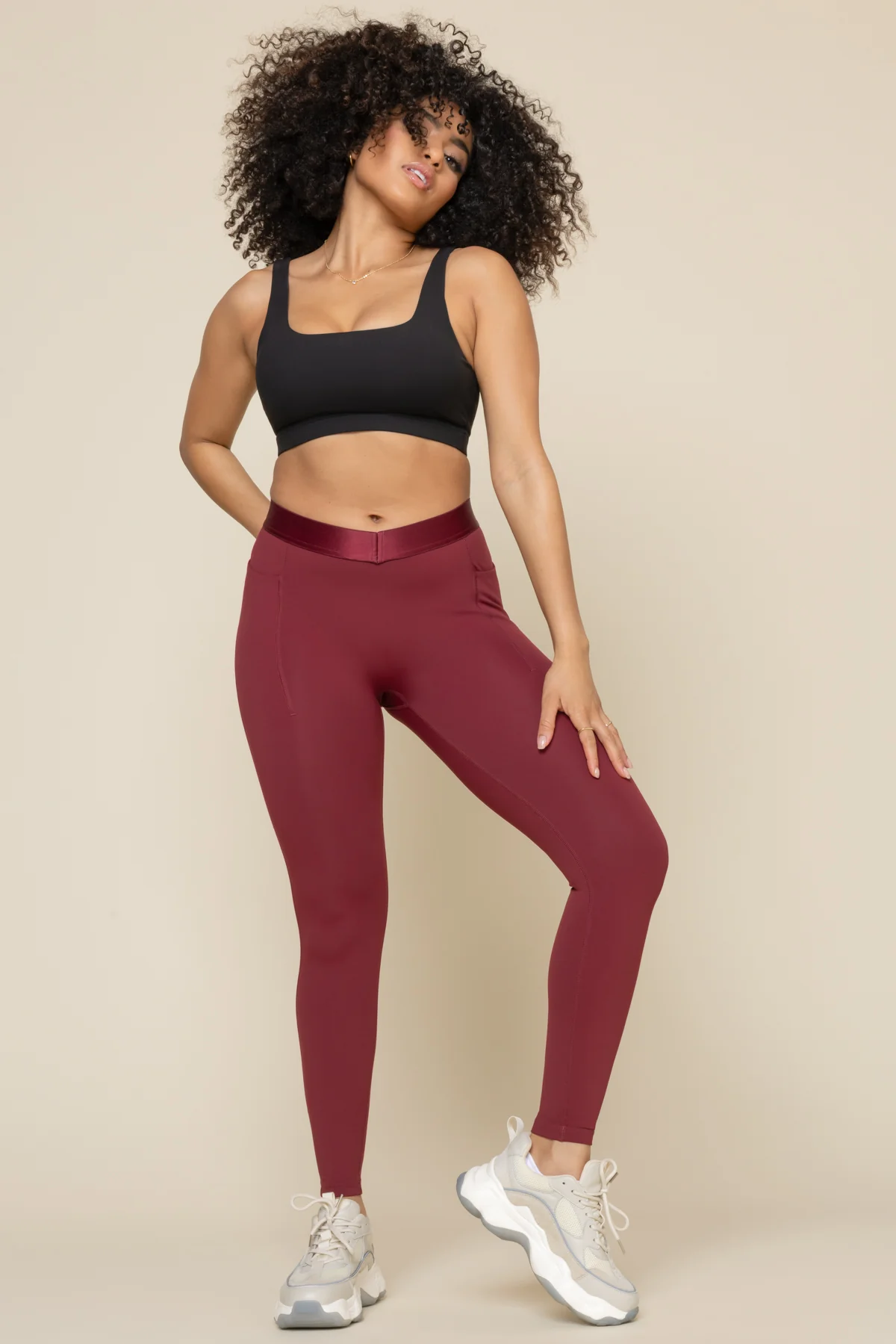Contour Legging - Crimson - Image 2