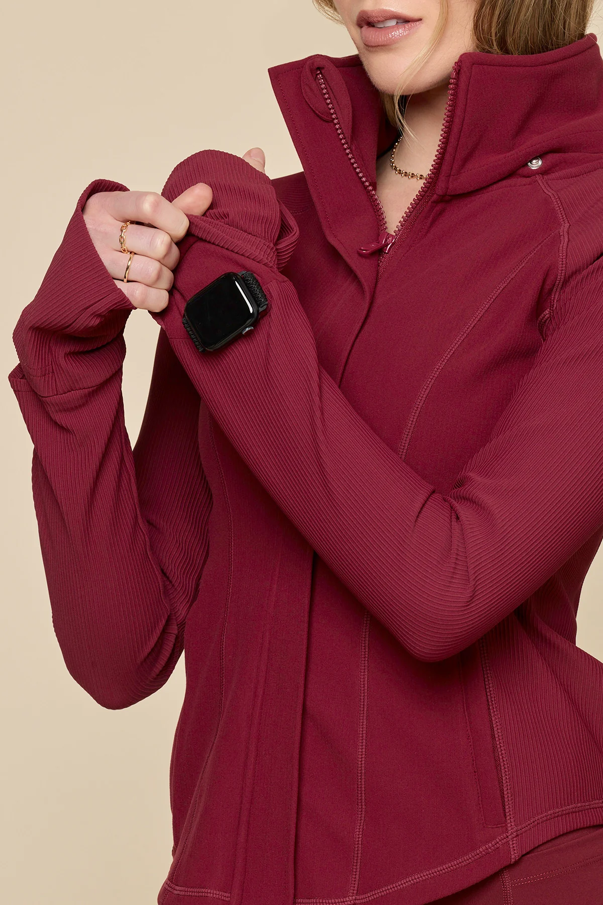 Corset Zip Jacket - Crimson - Image 3
