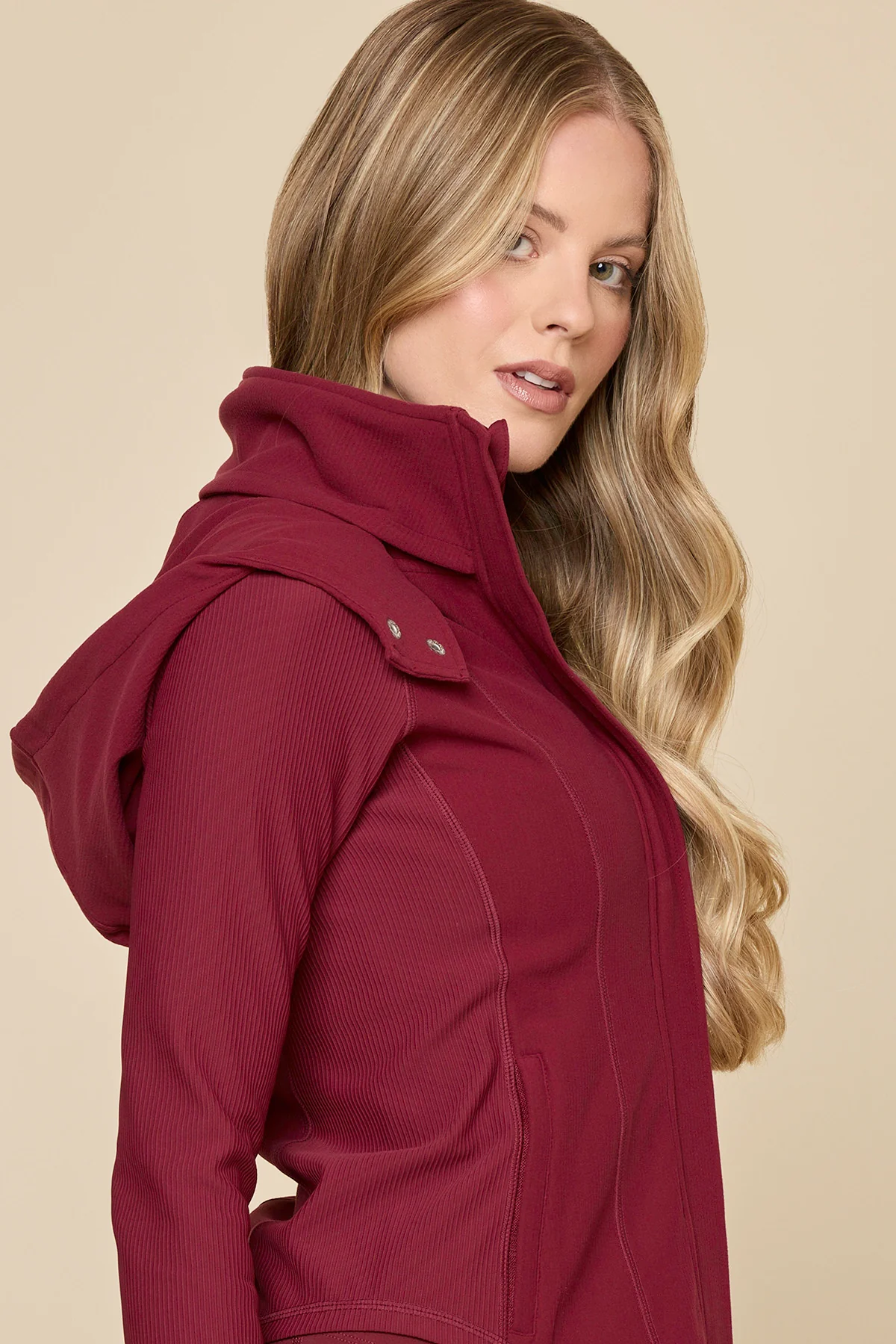 Corset Zip Jacket - Crimson - Image 7