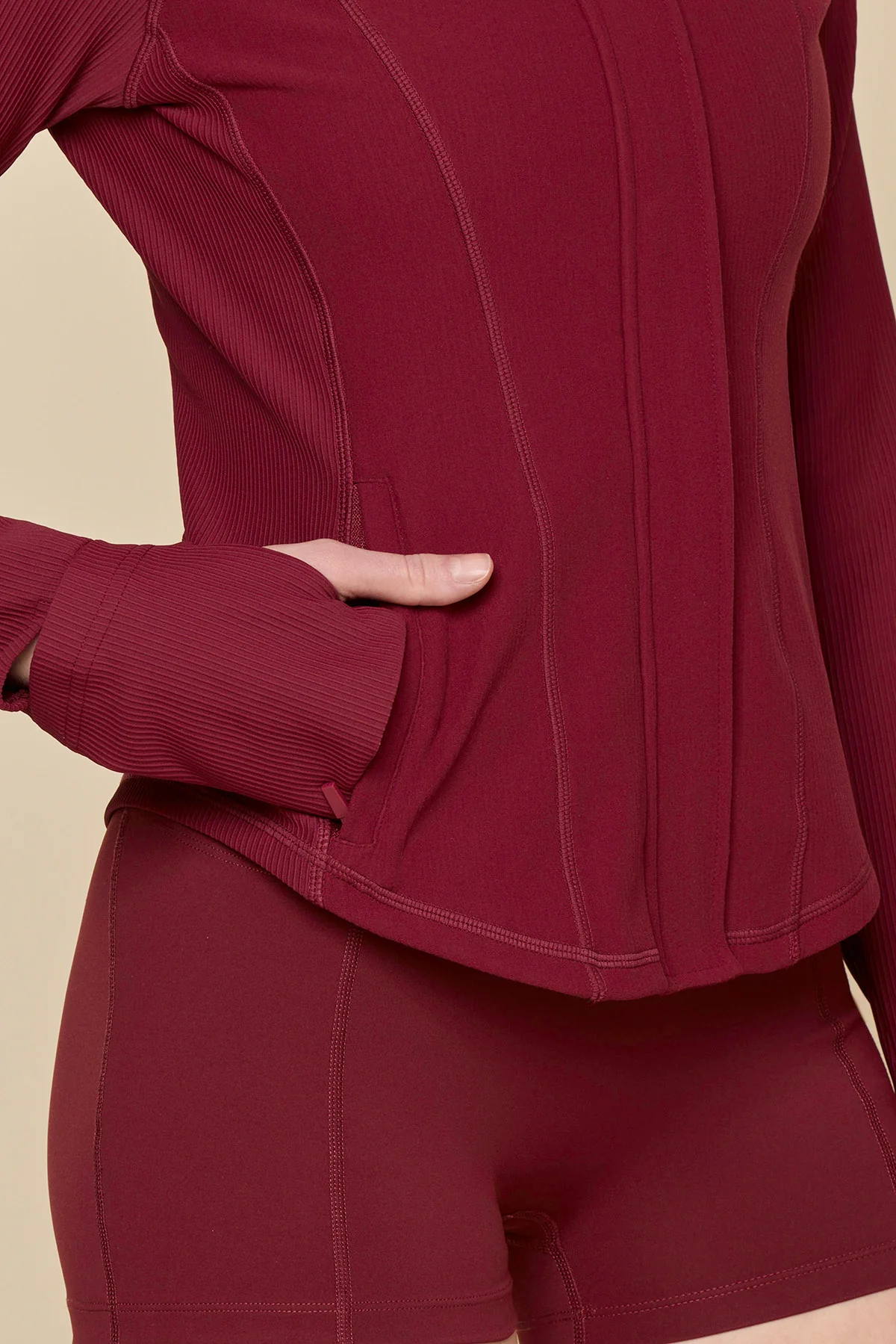 Corset Zip Jacket - Crimson - Image 8