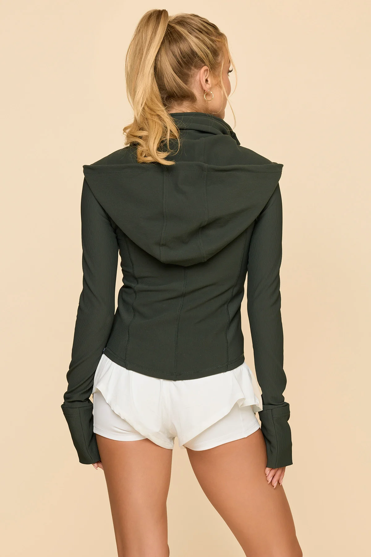 Corset Zip Jacket - Deep Forest - Image 3