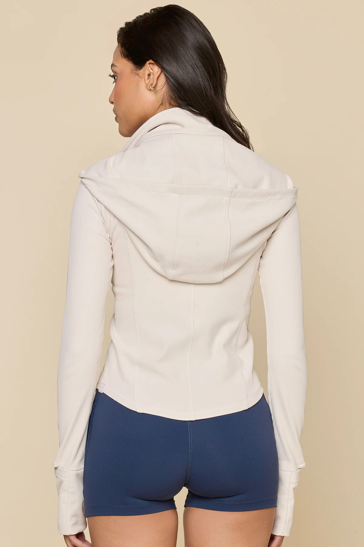 Corset Zip Jacket - Light Sand - Image 6