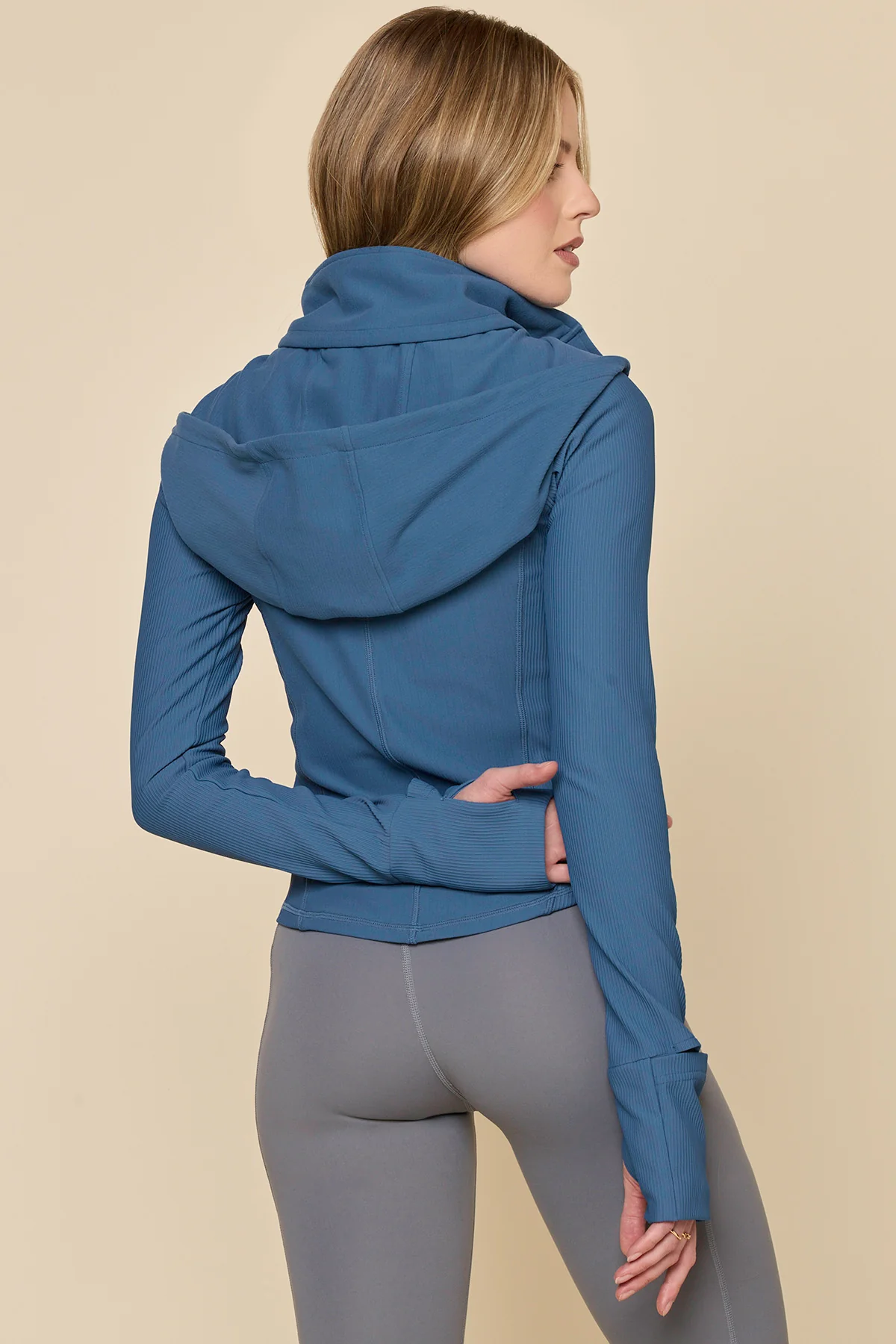 Corset Zip Jacket - Marine Blue - Image 4