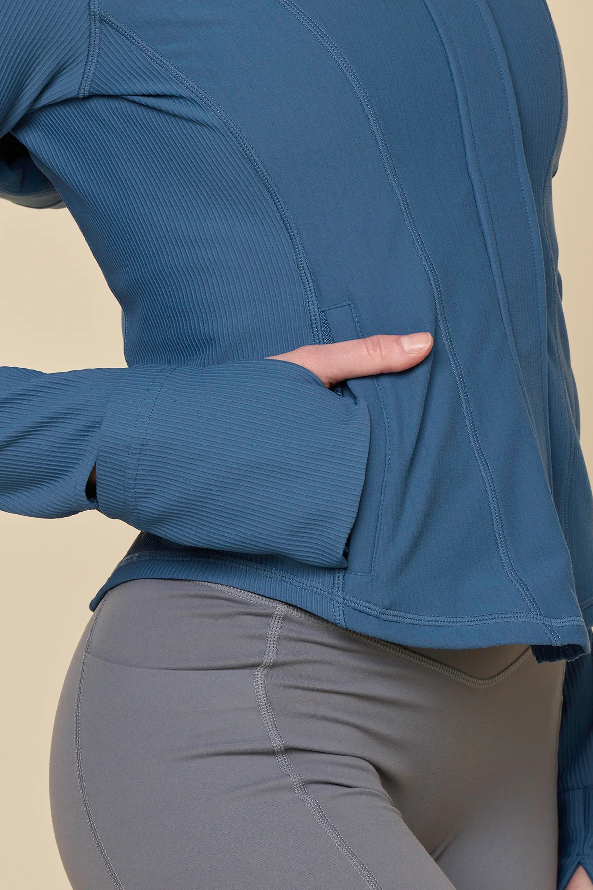 Corset Zip Jacket - Marine Blue - Image 5