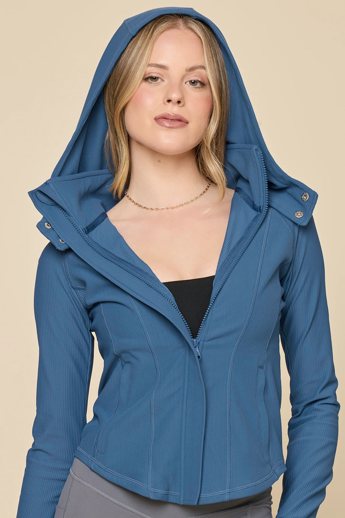 Corset Zip Jacket - Marine Blue - Image 6