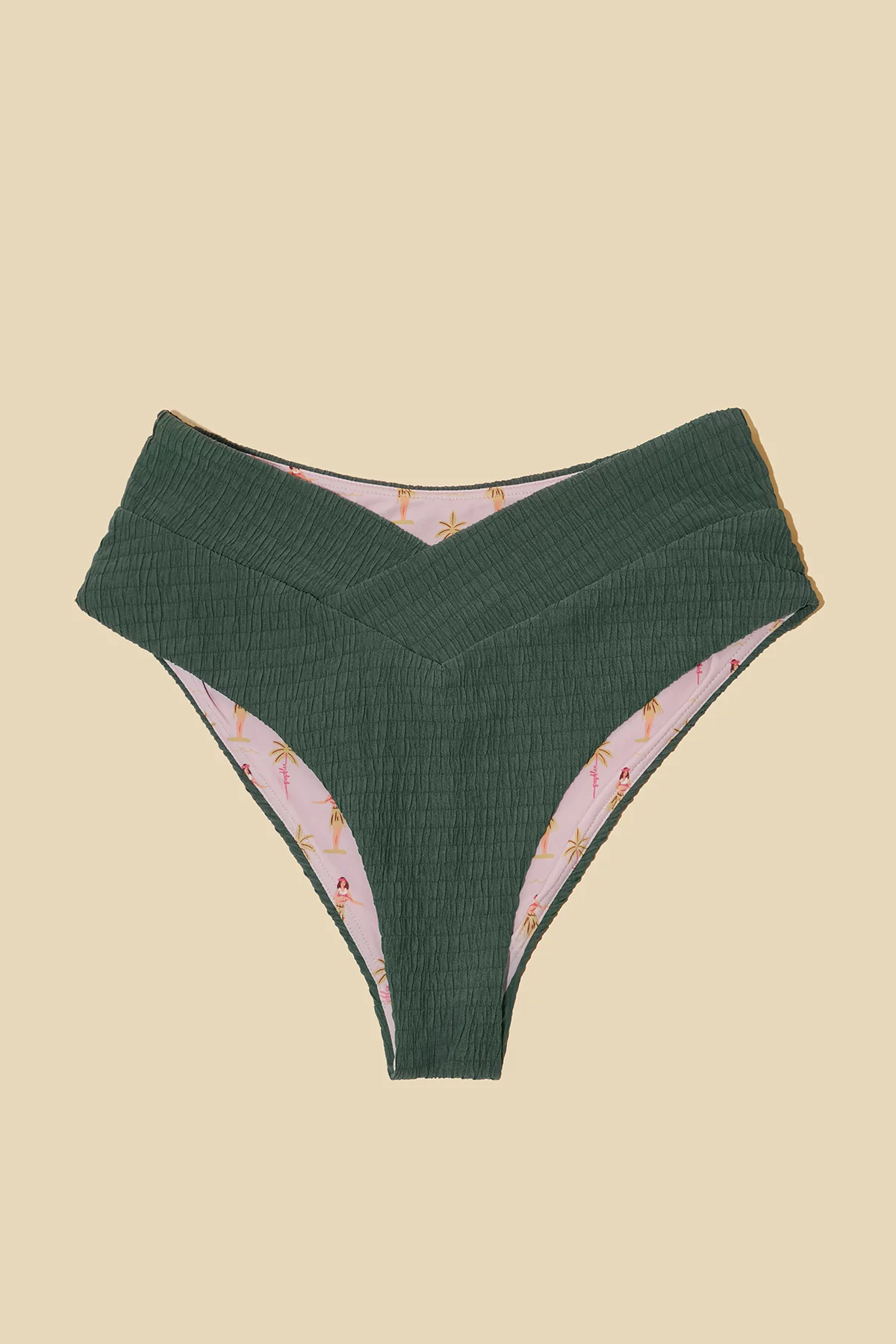 Crisscross Hourglass® Cheeky Bikini Bottom - Green Lagoon Dilly - Image 6