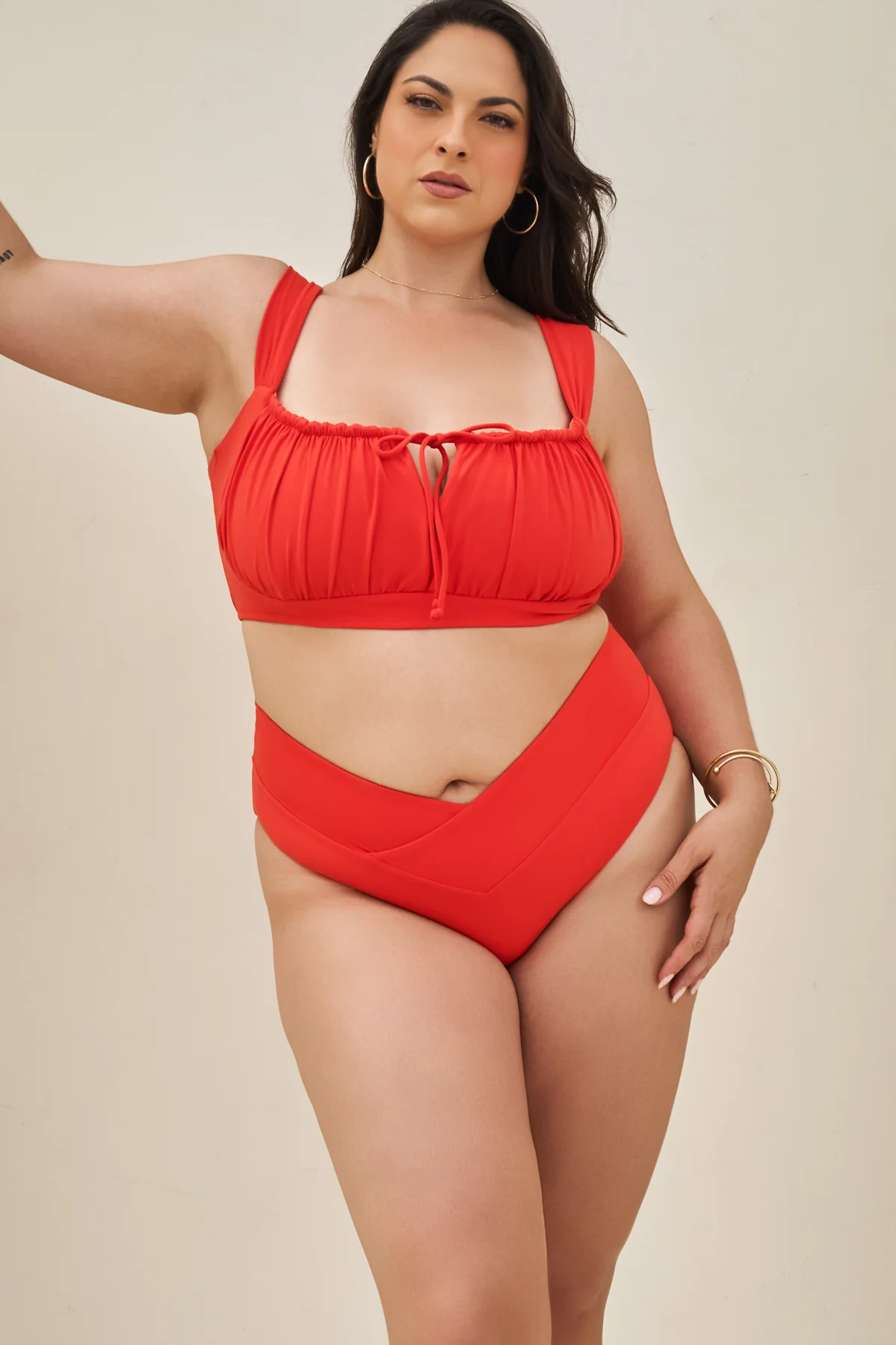 Crisscross Hourglass® Cheeky Bikini Bottom - Poppy - Image 5