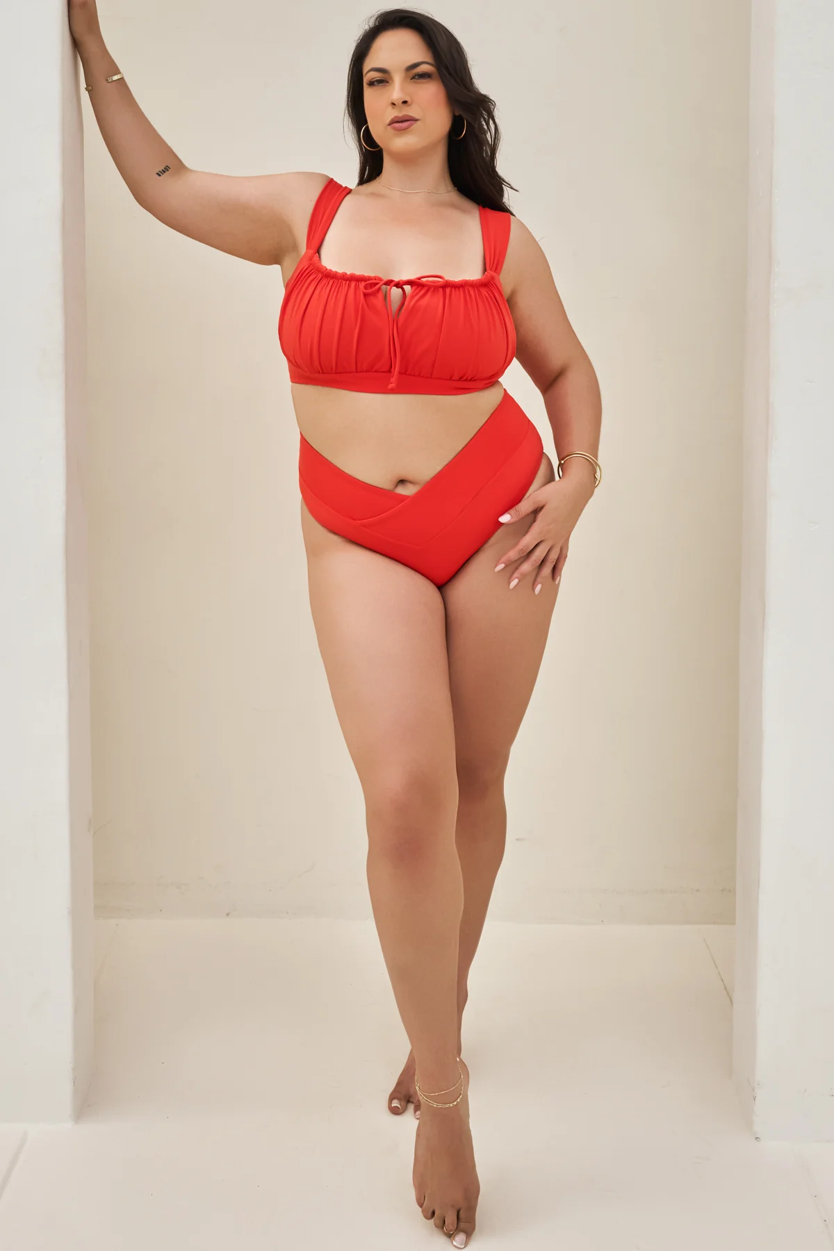 Crisscross Hourglass® Cheeky Bikini Bottom - Poppy - Image 6