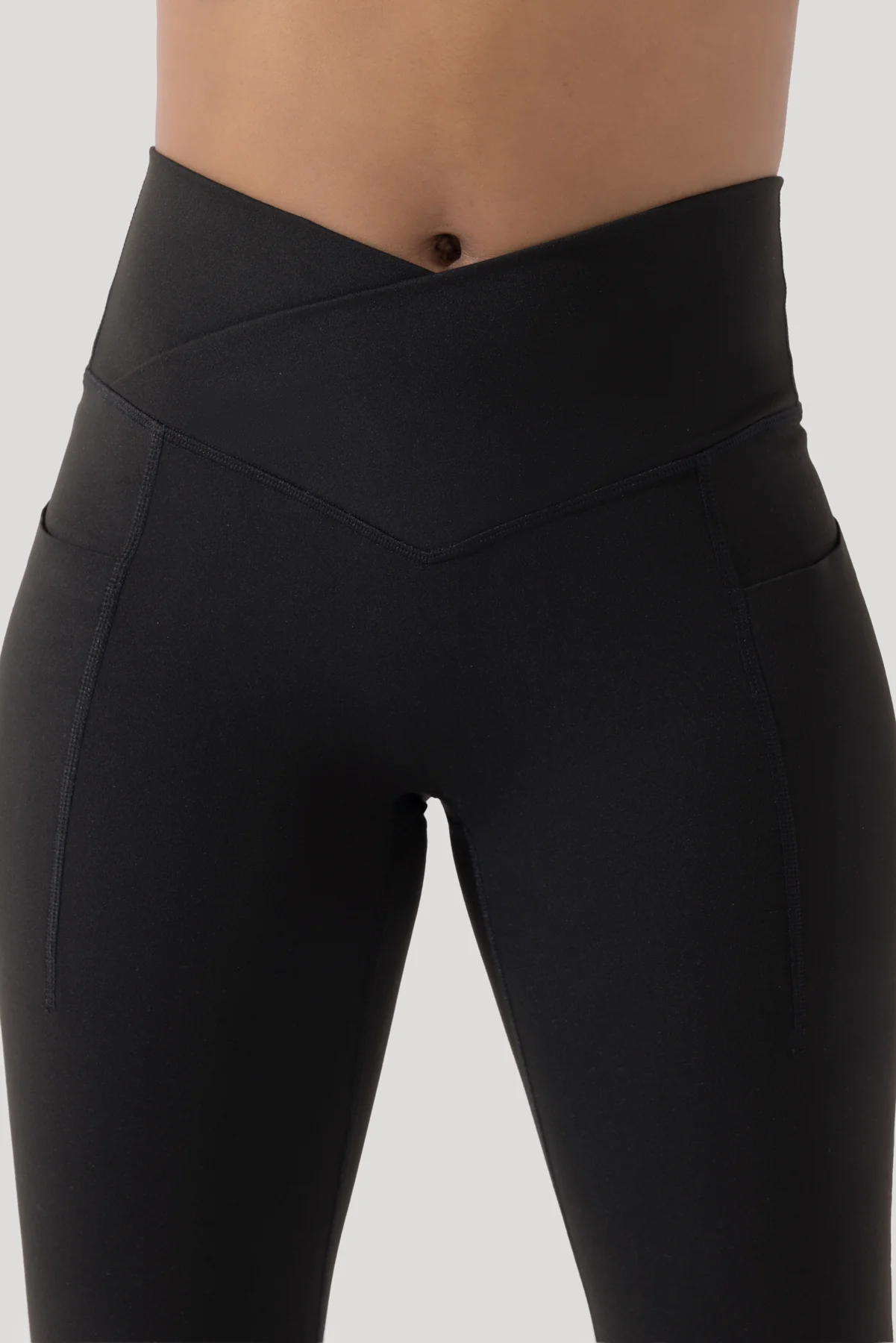 Crisscross Hourglass® Flared Legging with Pockets - Black - Image 10