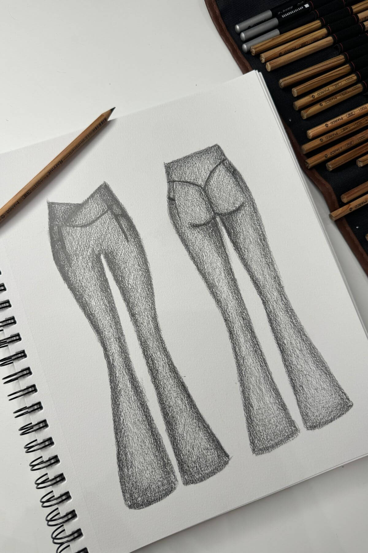 Crisscross Hourglass® Flared Legging with Pockets - Black - Image 5