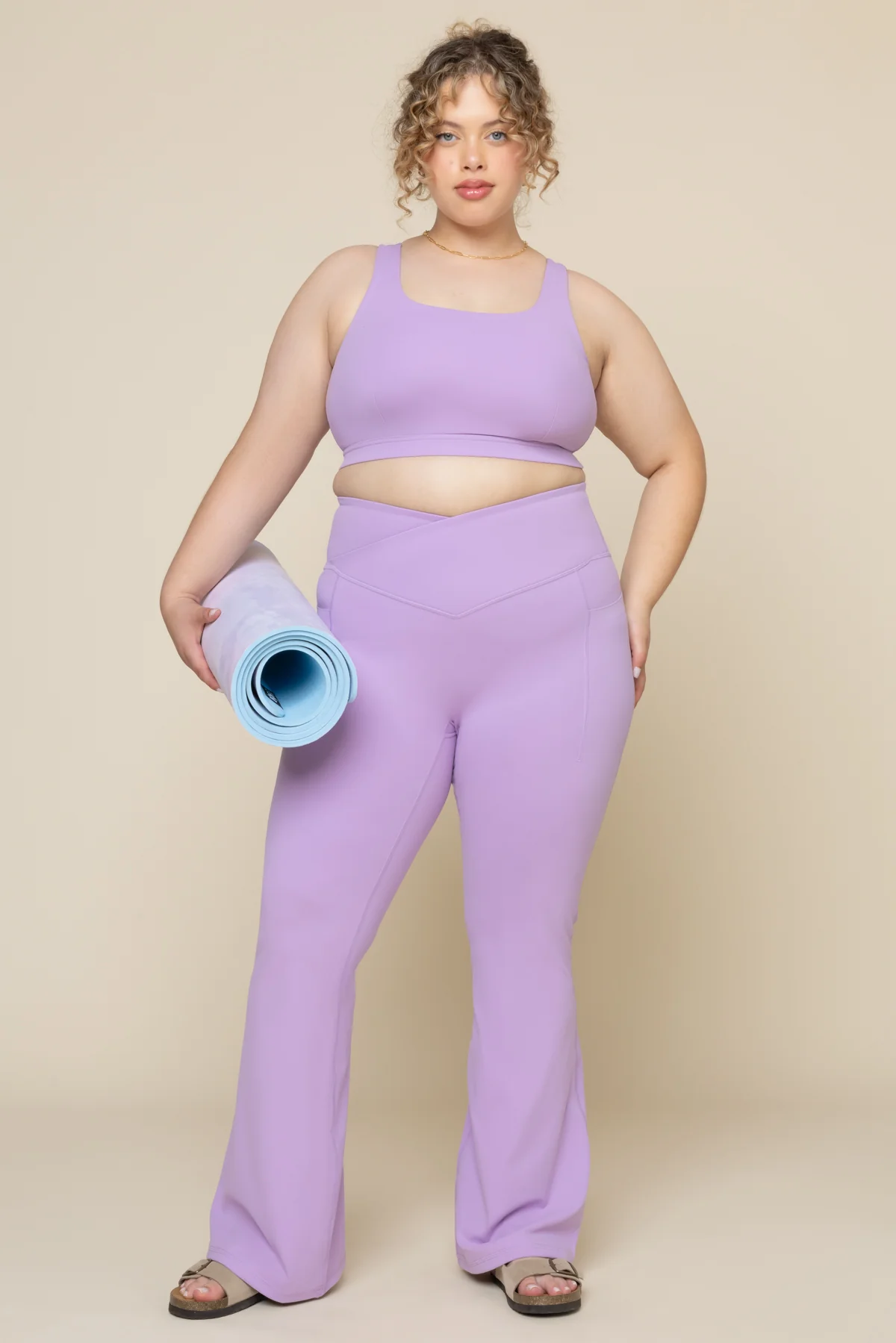 Crisscross Hourglass® Flared Legging with Pockets - Mystic Purple - Image 11