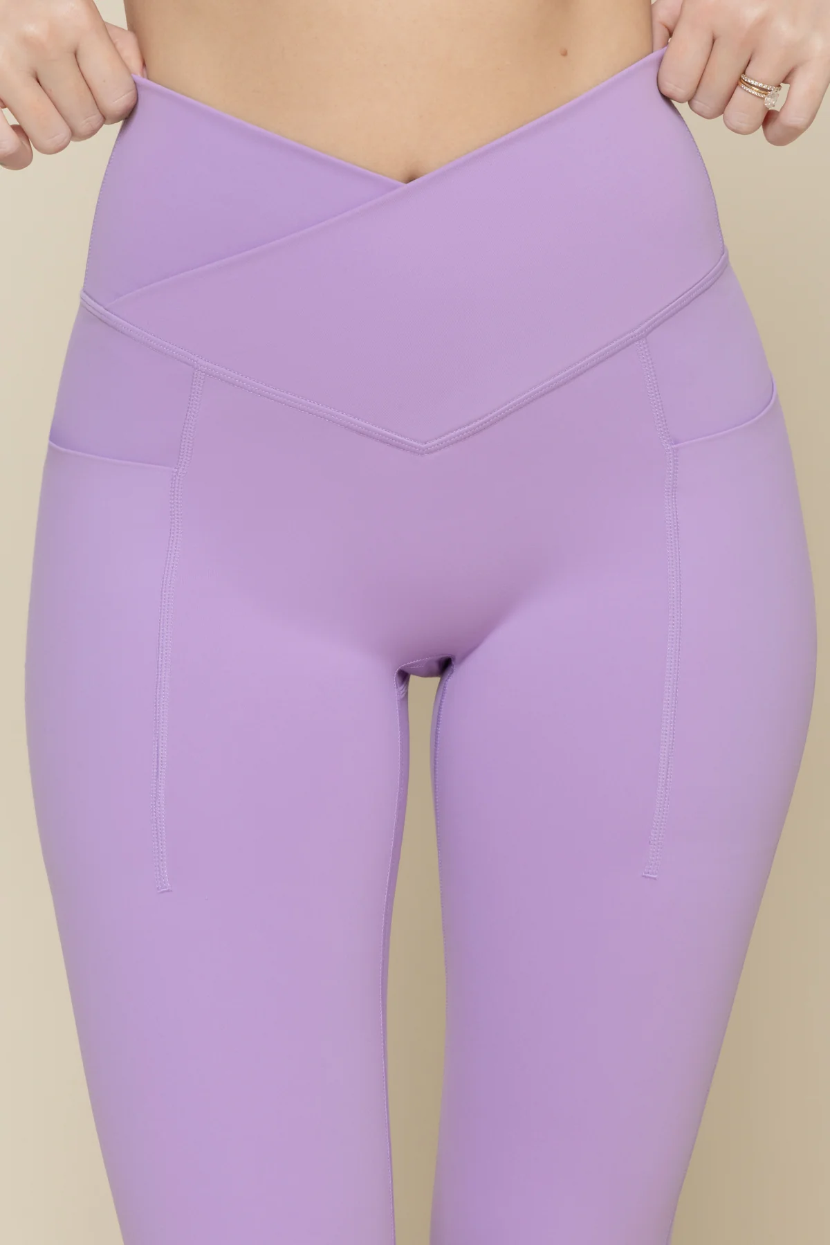 Crisscross Hourglass® Flared Legging with Pockets - Mystic Purple - Image 3