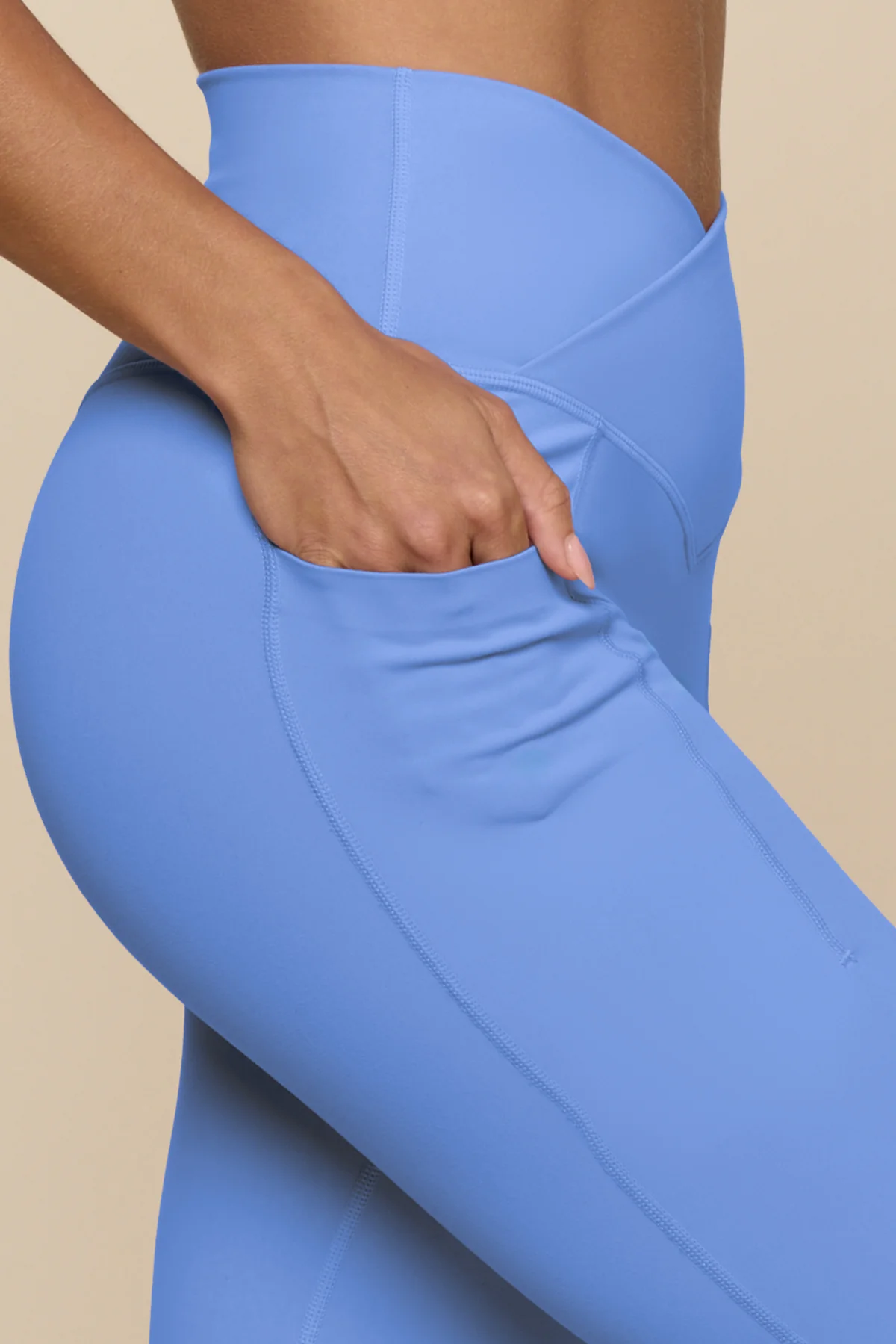Crisscross Hourglass® Flared Legging with Pockets - Nordic Blue - Image 3