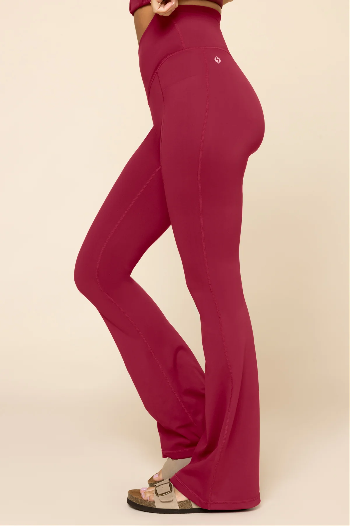 Crisscross Hourglass® Flared Legging with Pockets - Ruby - Image 7