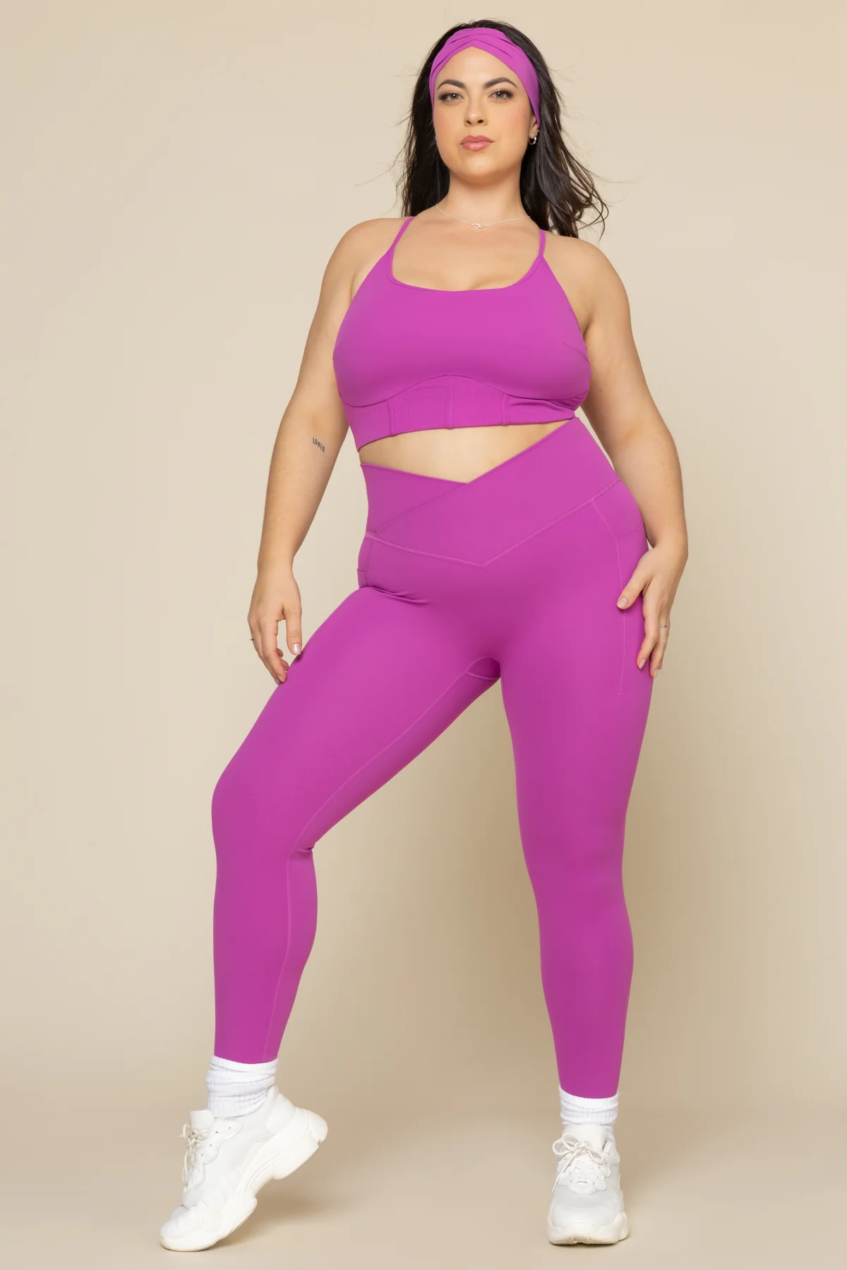 Crisscross Hourglass® Legging with Pockets - Royal Orchid - Image 2