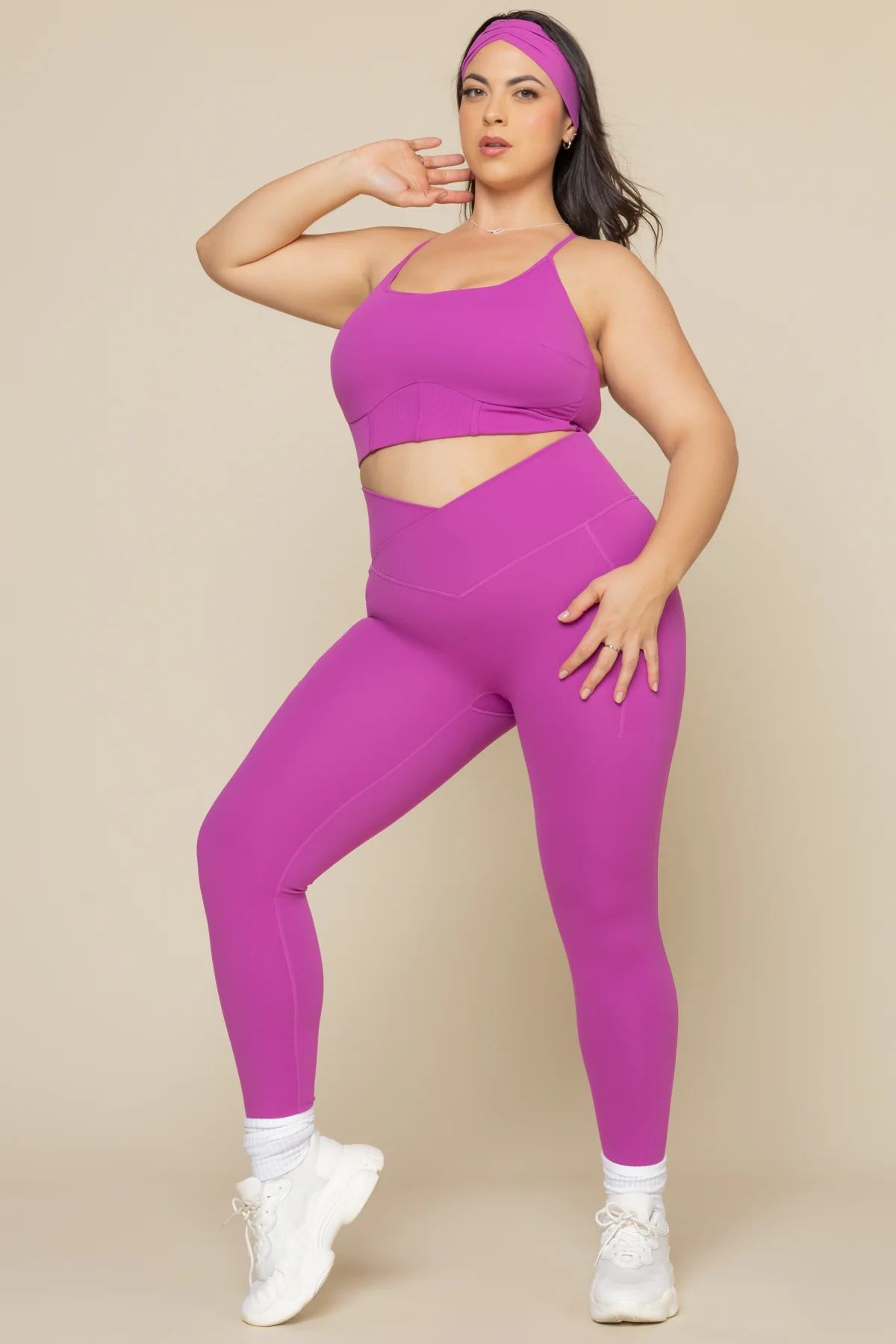 Crisscross Hourglass® Legging with Pockets - Royal Orchid - Image 4