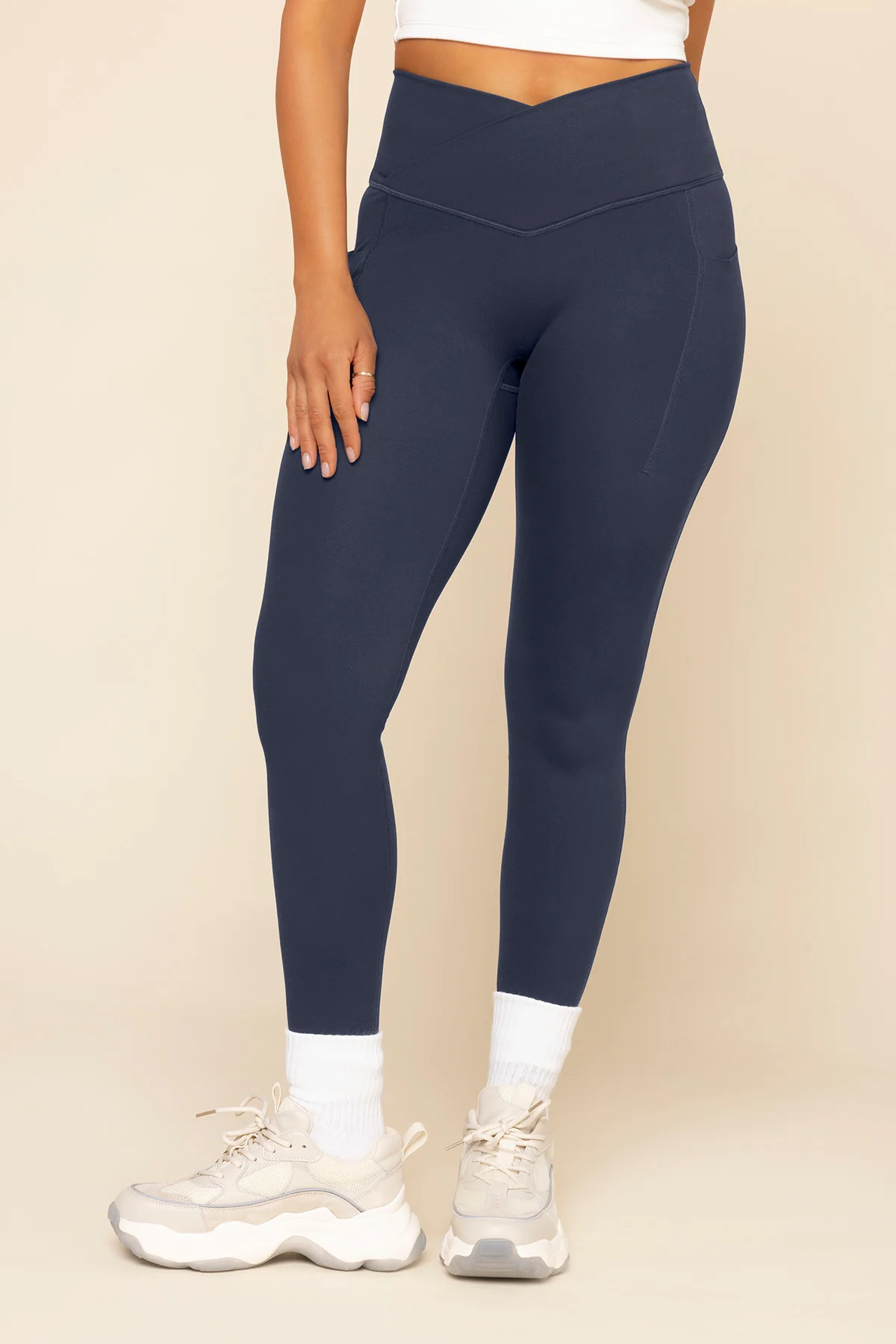 Crisscross Hourglass® Legging with Pockets - Cosmic Navy - Image 7