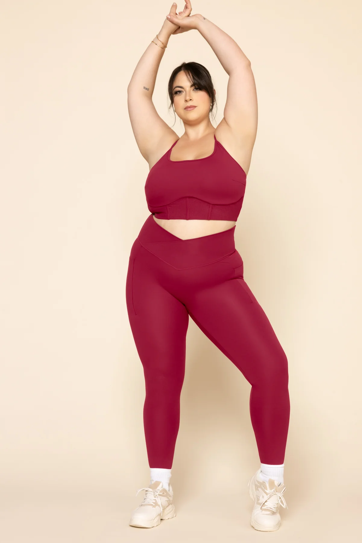 Crisscross Hourglass® Legging with Pockets - Ruby - Image 8