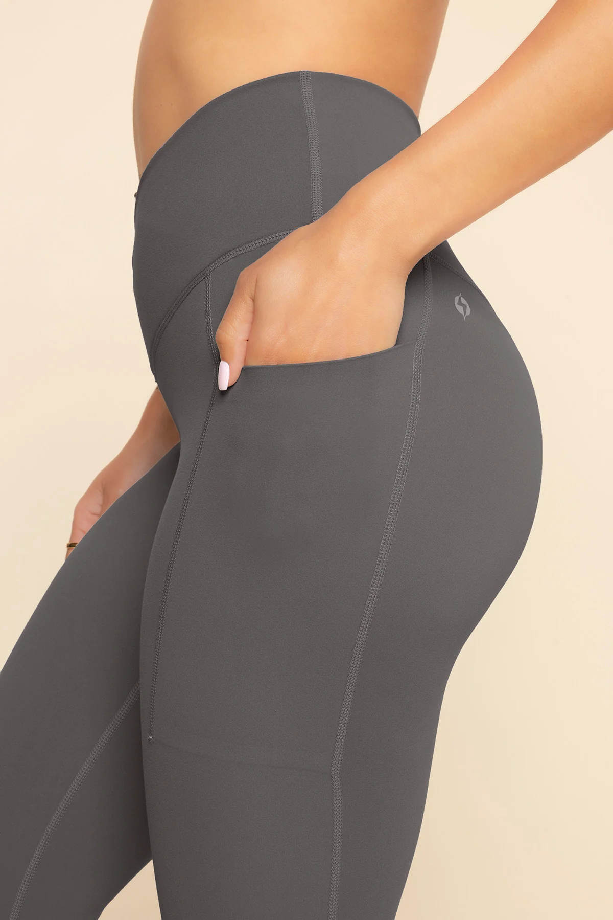 Crisscross Hourglass® Legging with Pockets - Slate - Image 4