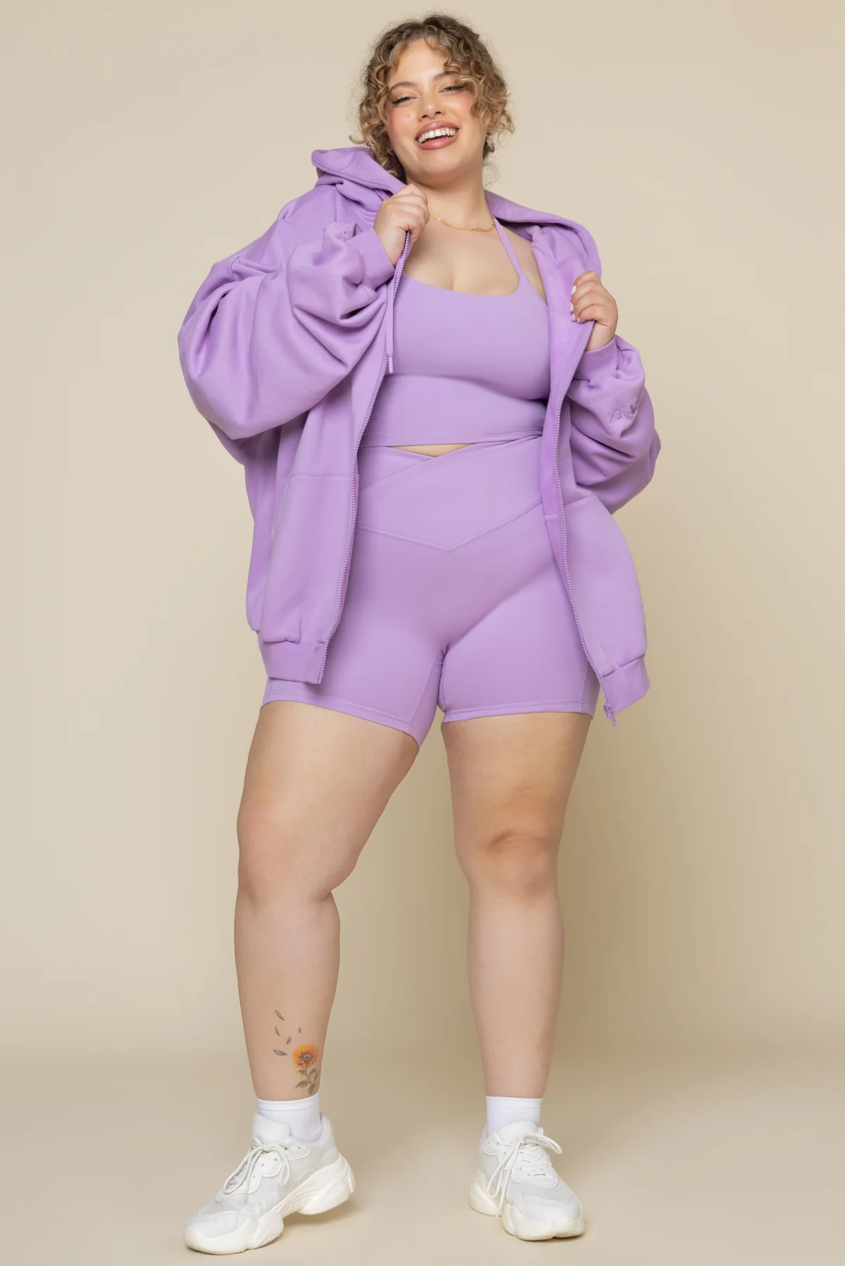 Crisscross Hourglass® Midi Short with Pockets - Mystic Purple - Image 7