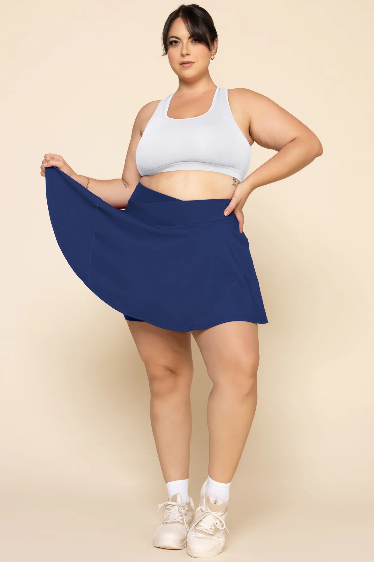Crisscross Hourglass® Twirl Skort - Navy Peony - Image 8
