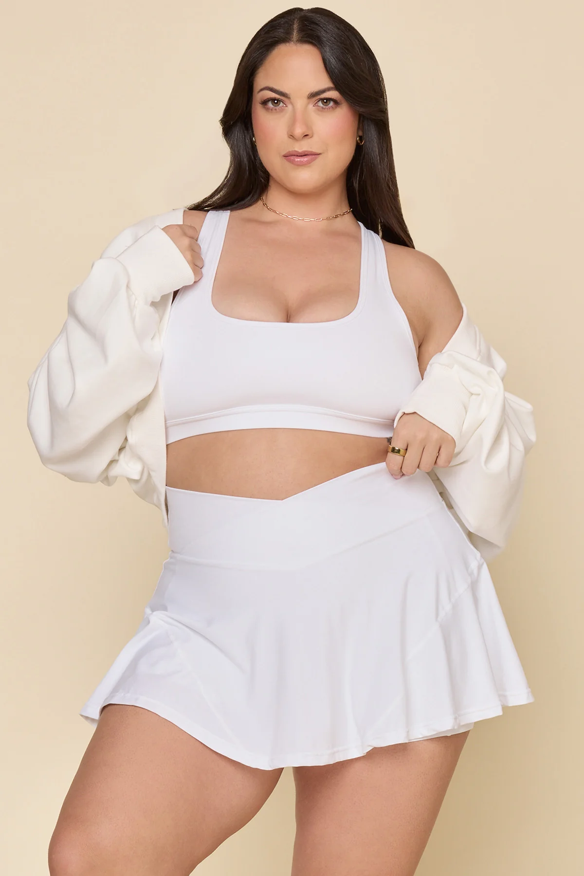 Crisscross Hourglass® Twirl Skort - White - Image 6