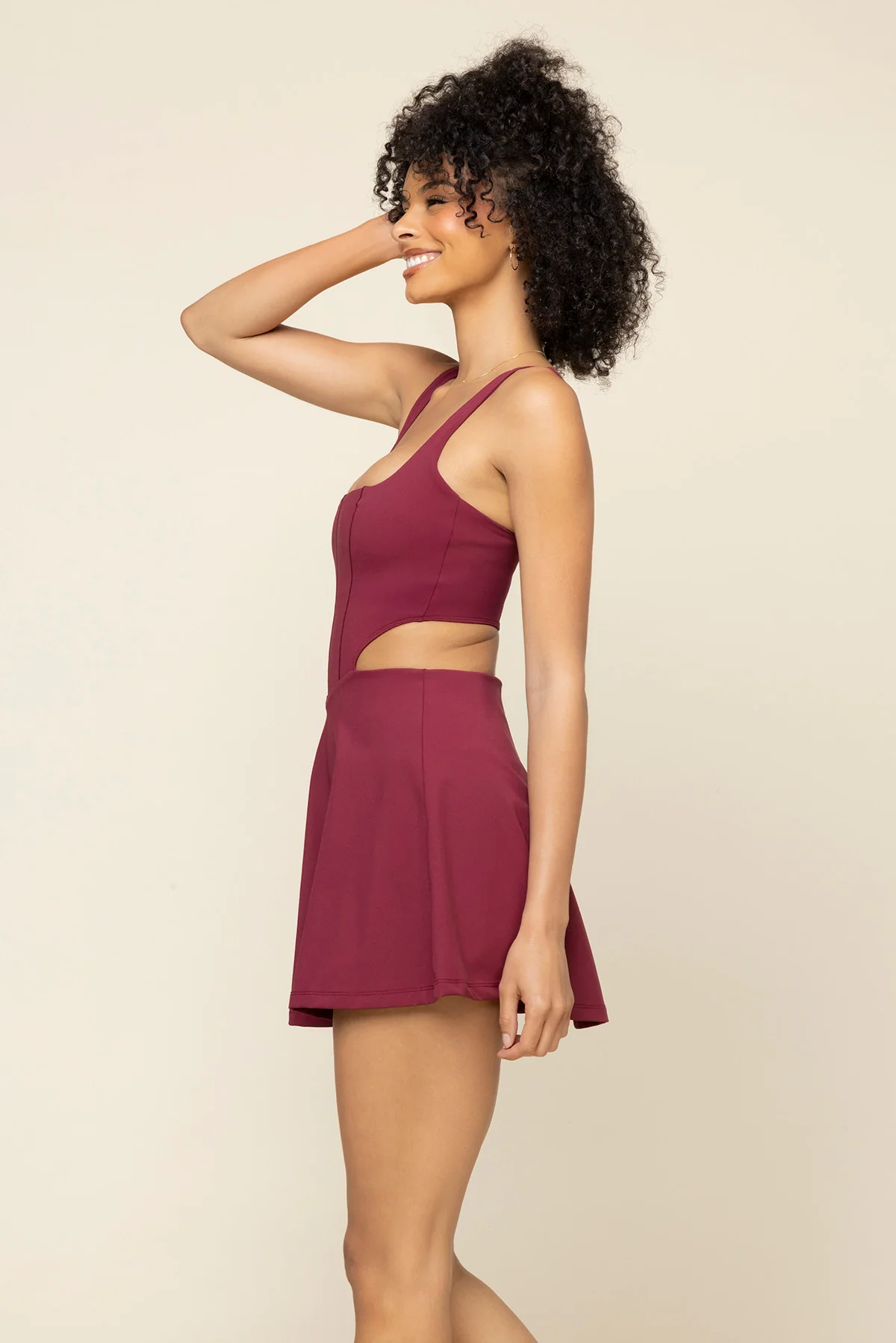 Cut It Out Dress - Crimson - Image 7