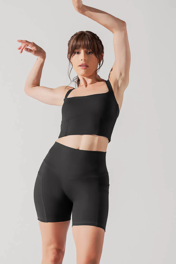 Daphne Corset Crop Top - Black - Image 6