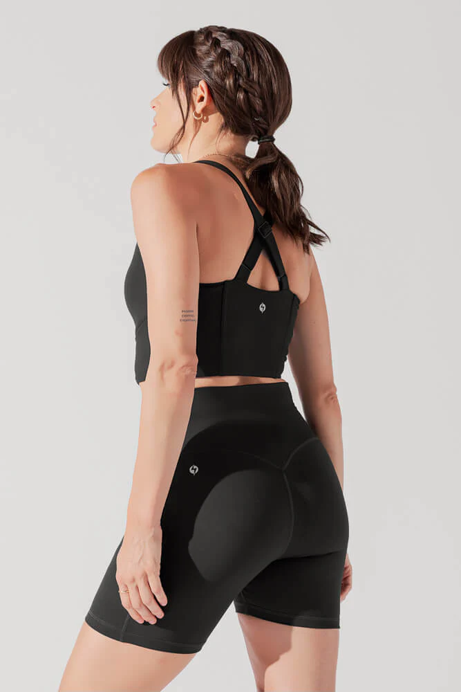 Daphne Corset Crop Top - Black - Image 7