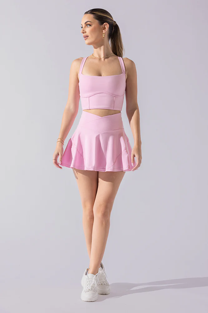 Daphne Corset Crop Top - Bubblegum - Image 3