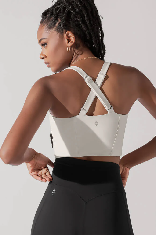 Daphne Corset Crop Top - Light Sand - Image 3