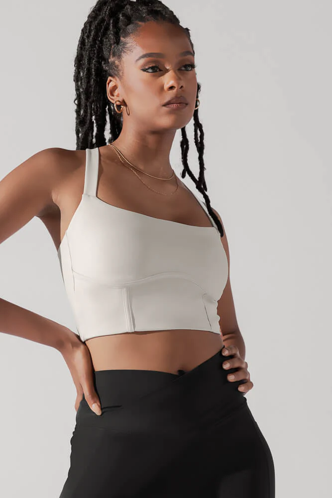 Daphne Corset Crop Top - Light Sand - Image 4