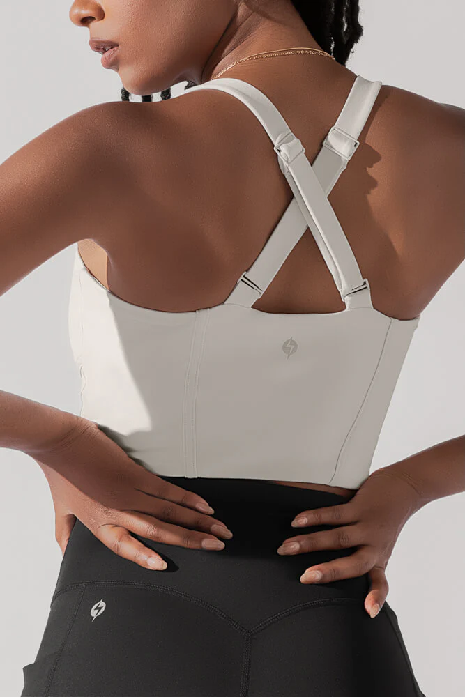 Daphne Corset Crop Top - Light Sand - Image 5
