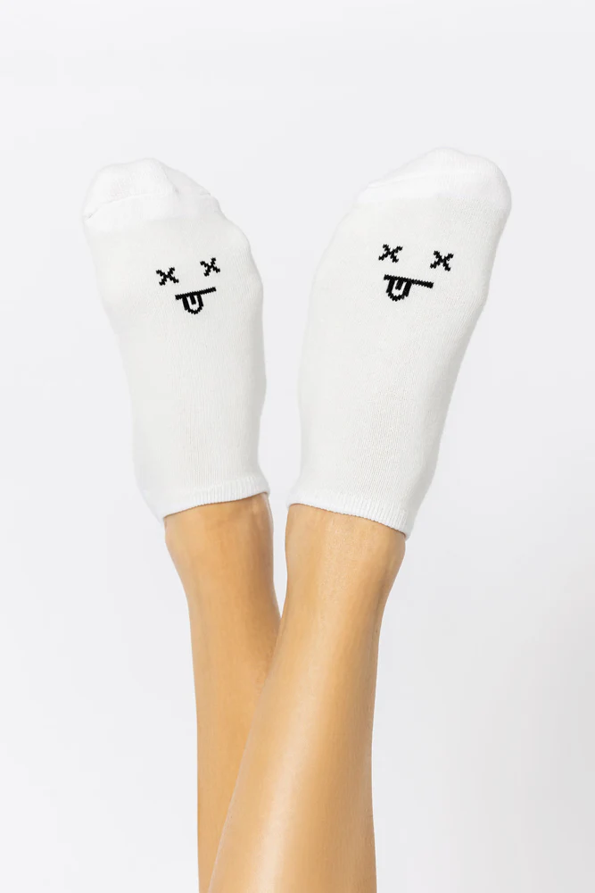 Dead Face Low Rise Socks - White - Image 2