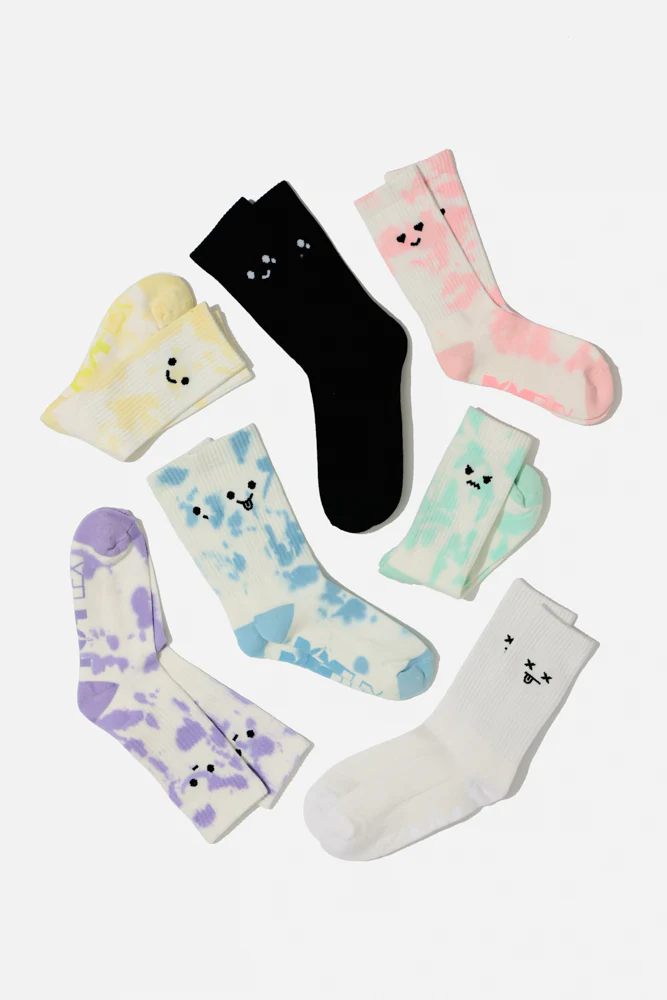 Dead Face Mid-Calf Gym Socks - White - Image 4
