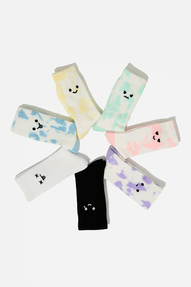Dead Face Mid-Calf Gym Socks - White - Image 5