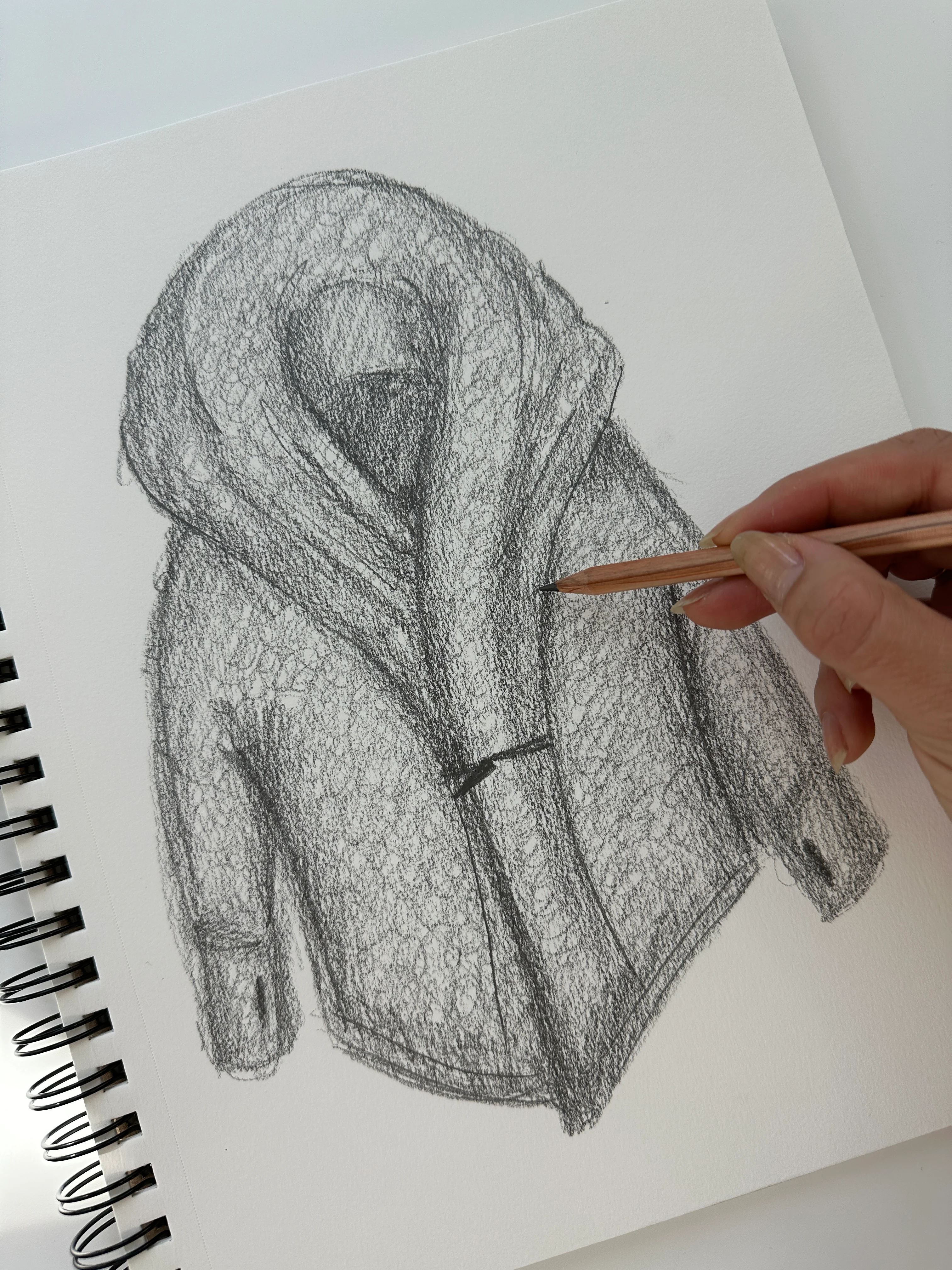 Faux Sherpa Cocoon Coat - Black - Image 6