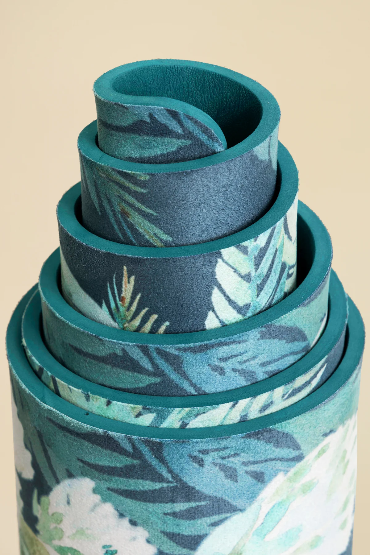 Vegan Suede Yoga Mat - Flourishing Foliage - Image 2