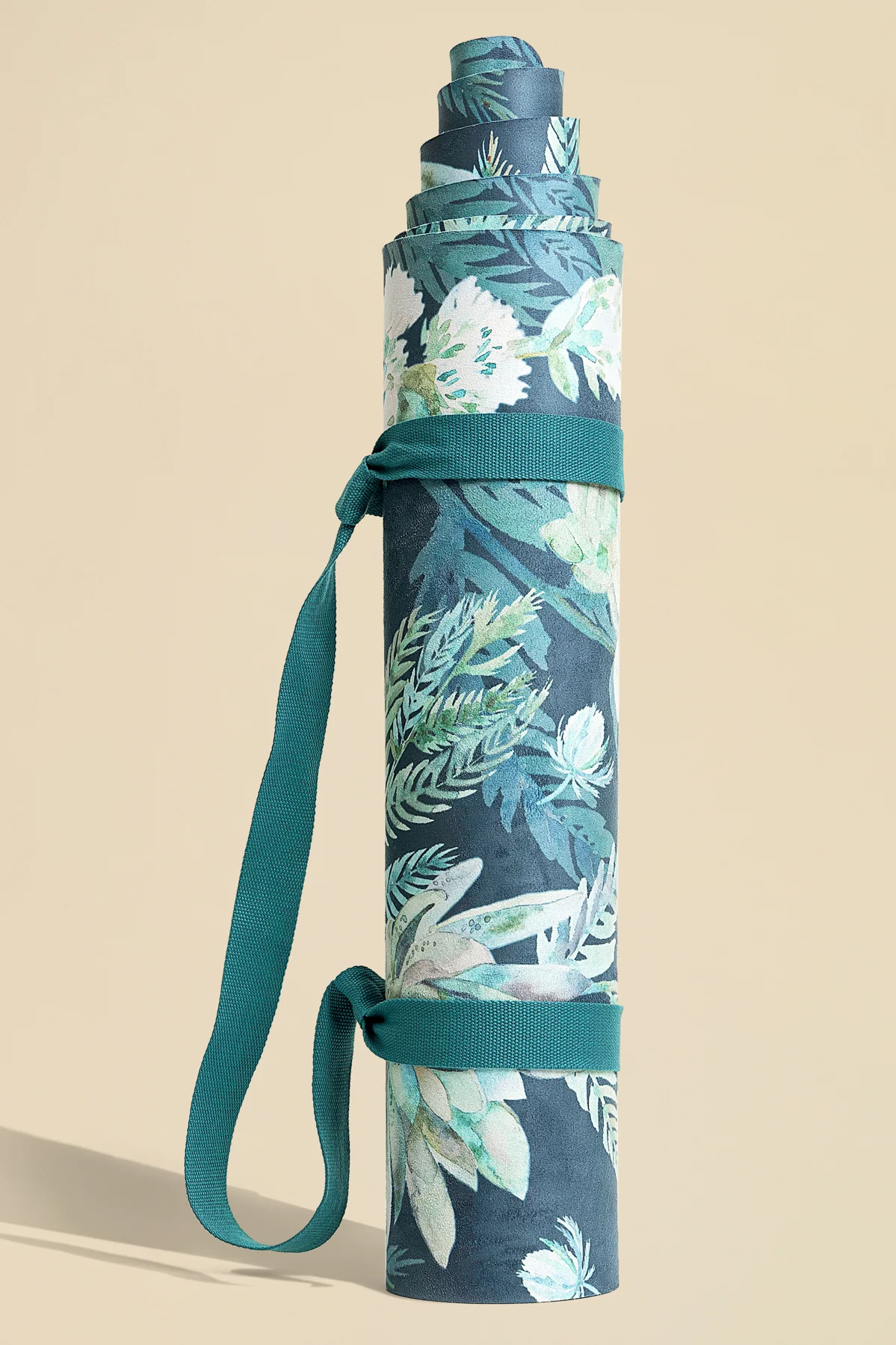 Vegan Suede Yoga Mat - Flourishing Foliage - Image 3