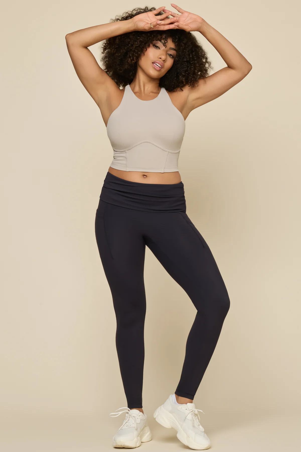 Foldover Legging - Cool Black - Image 2