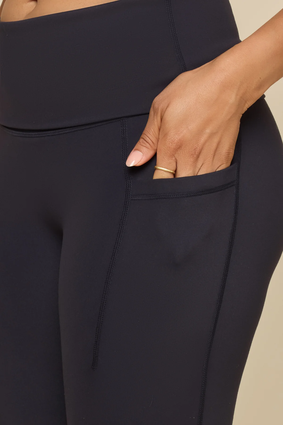 Foldover Legging - Cool Black - Image 4