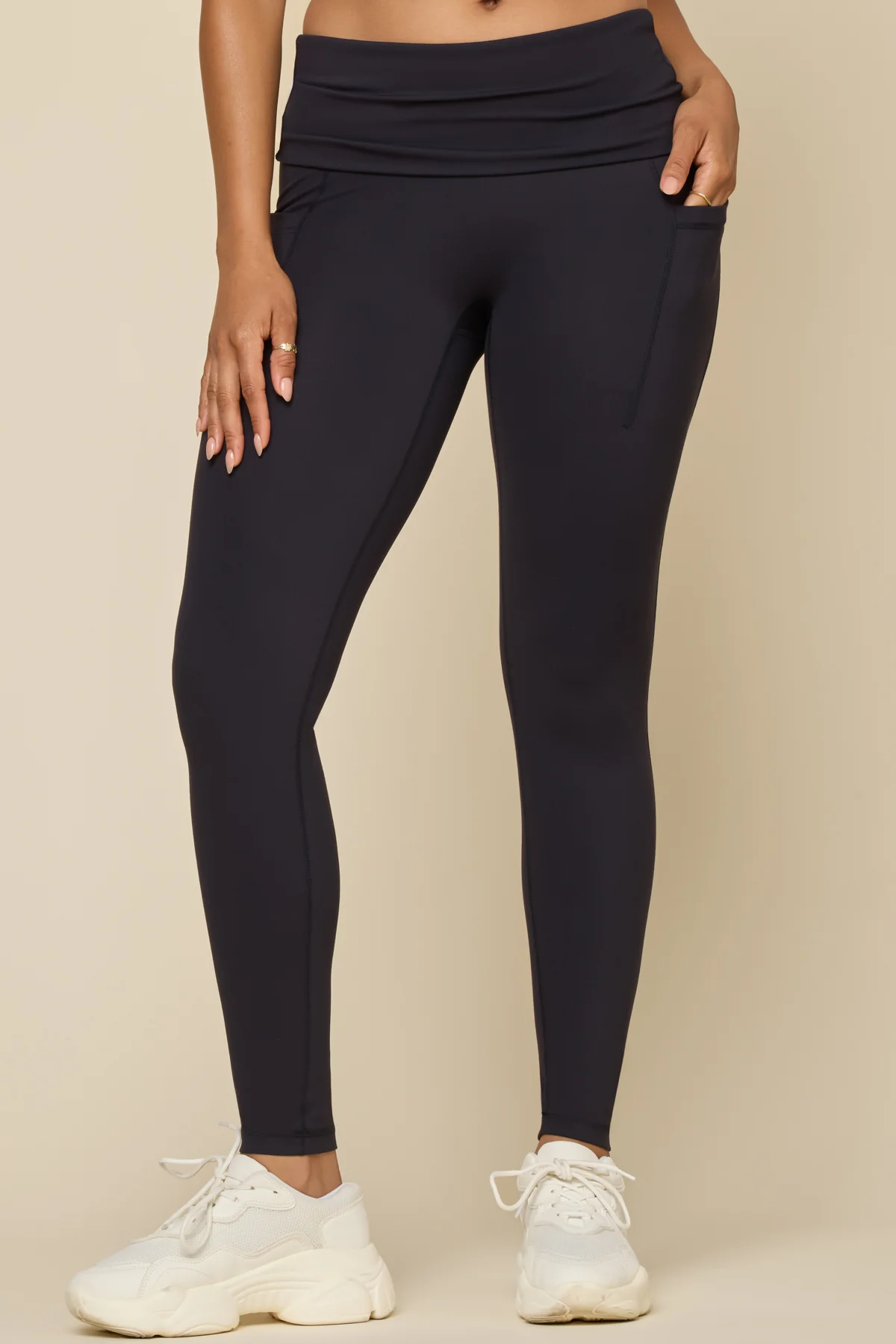Foldover Legging - Cool Black - Image 5