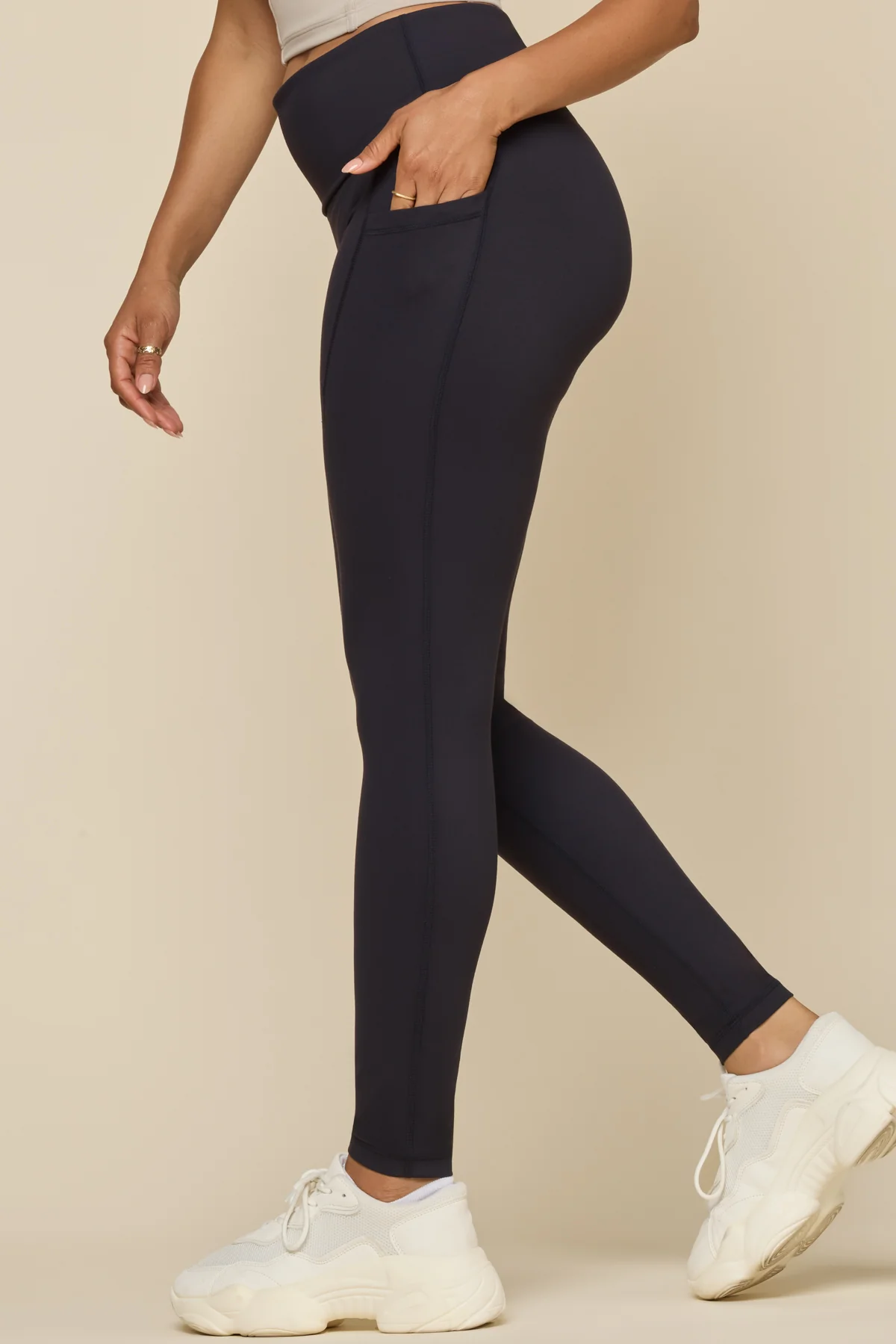 Foldover Legging - Cool Black - Image 6