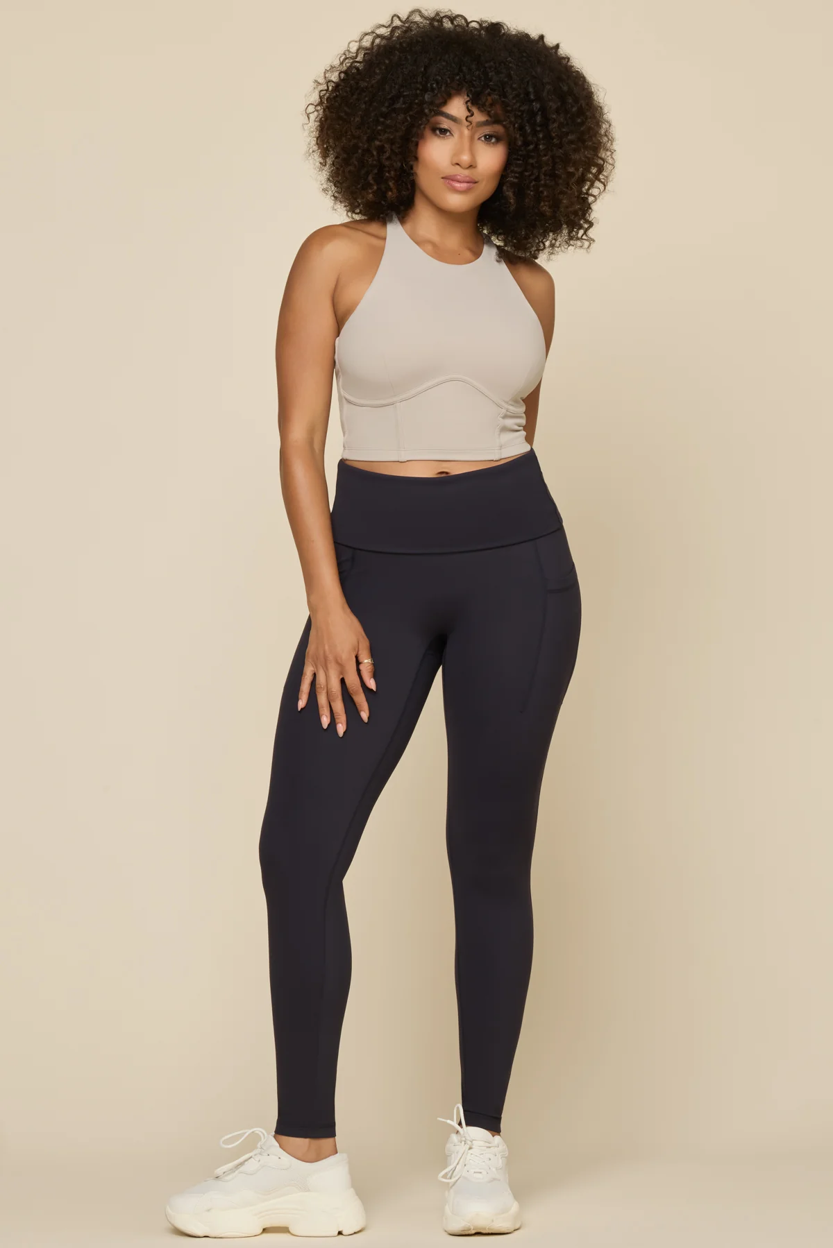 Foldover Legging - Cool Black - Image 8