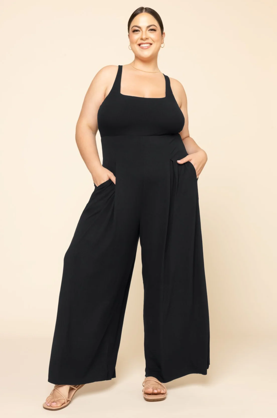 Go With The Flow Jumpsuit - Black - Image 2