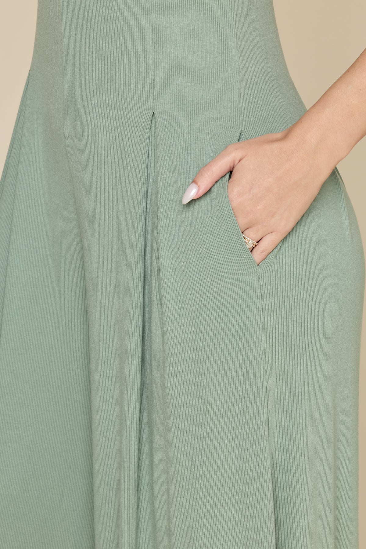 Go With The Flow Jumpsuit - Evening Moss - Image 4