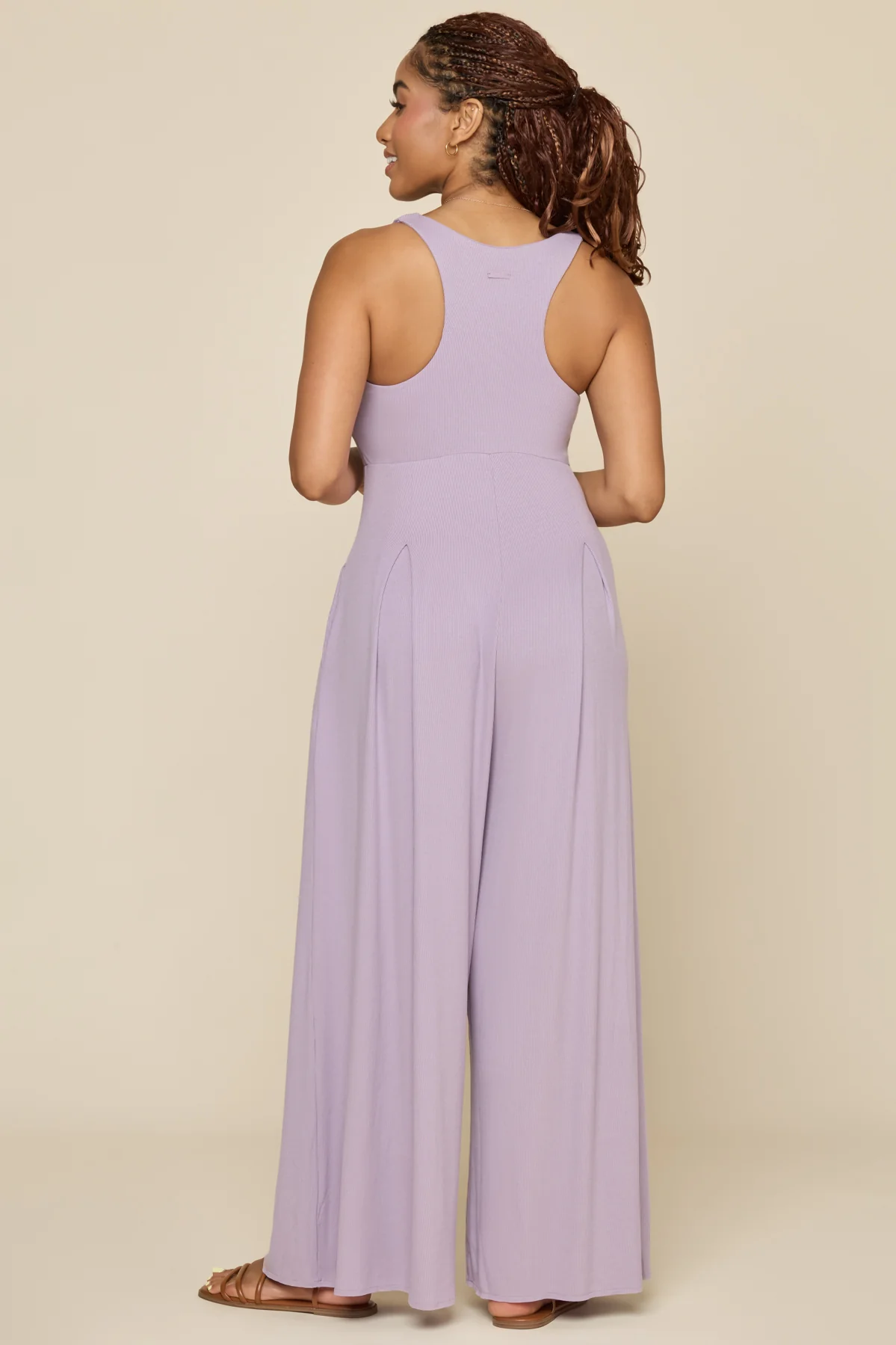 Go With The Flow Jumpsuit - Lavender Haze - Image 4